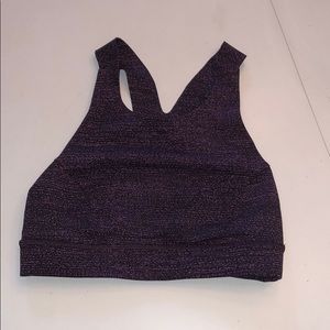 Black and purple bra